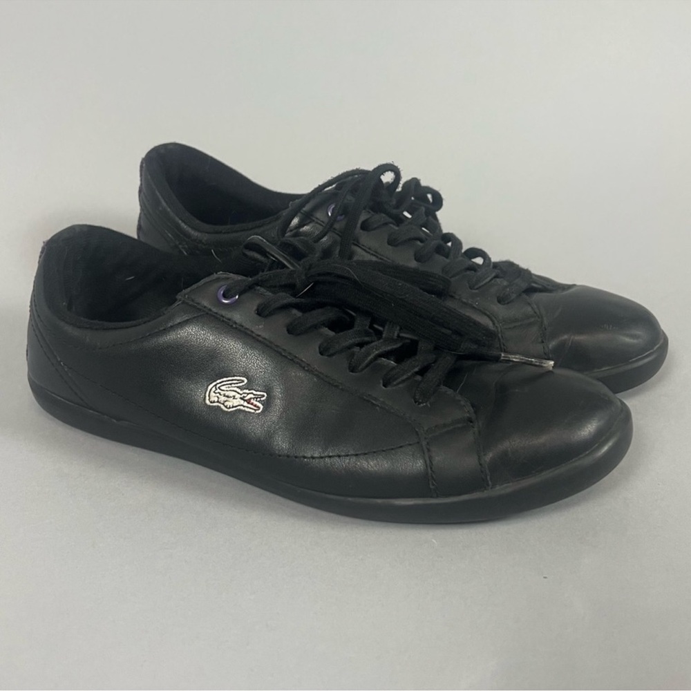 ⭐️ Lacoste Black/Purple Tie-Up Sneakers